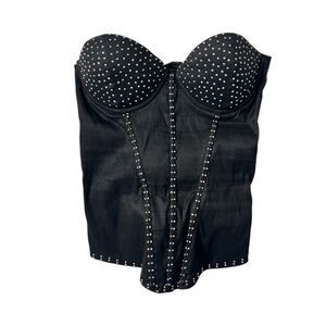 Wet Seal Black Crystal Corset S